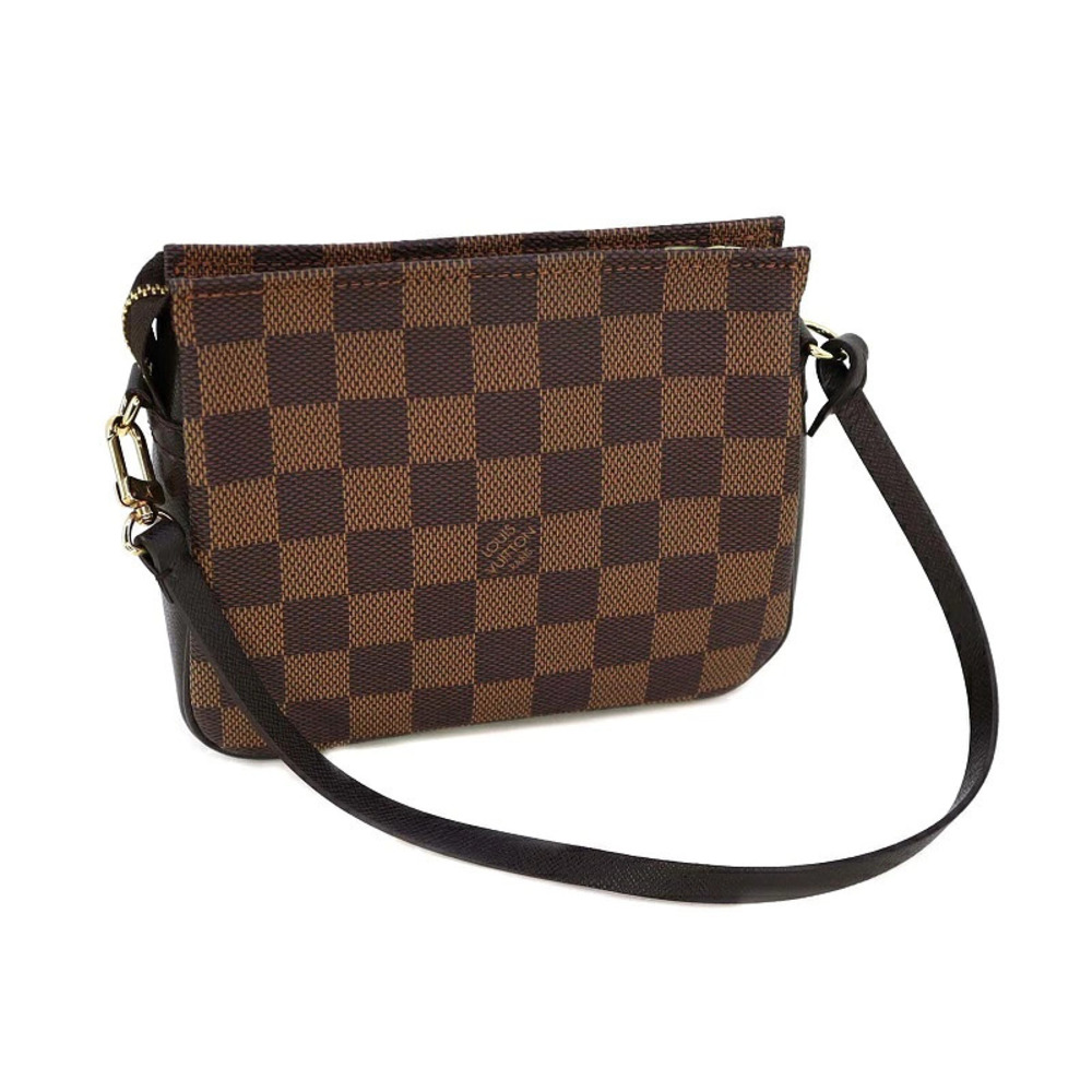 LOUIS VUITTON Trousse Makeup Damier Canvas Handbag Clutch Bag